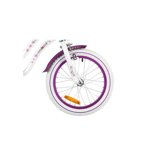 Mexller dětské kolo SISI 16" s vodící tyčí bílofialové