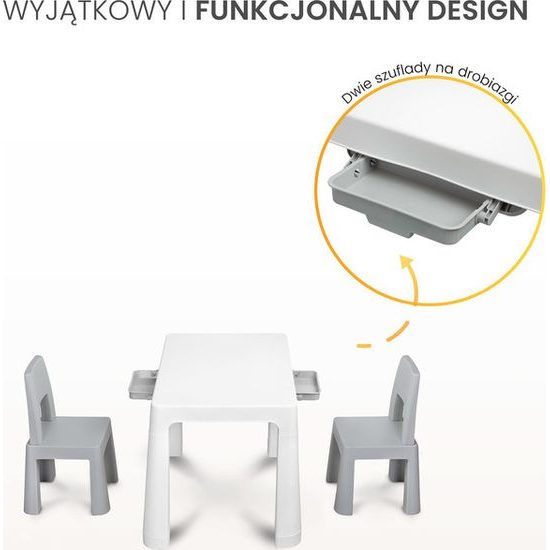 Dětský stůl Monti + 2 židle zelený