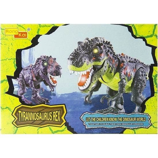 Tyranousaurus rex na baterie - hnědý