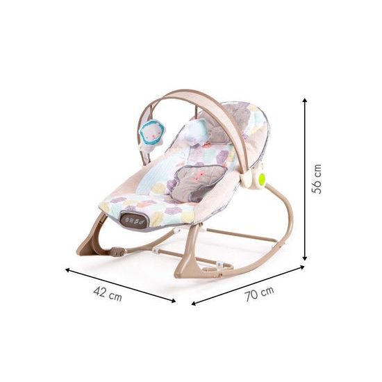 Ecotoys kojenecké lehátko 3v1 s vibracemi a hudbou Animal 11