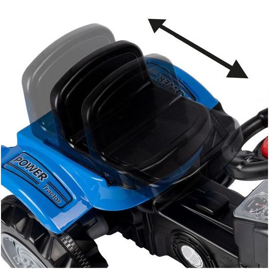 Dětský šlapací traktor s vlečkou Active Pedal modrý