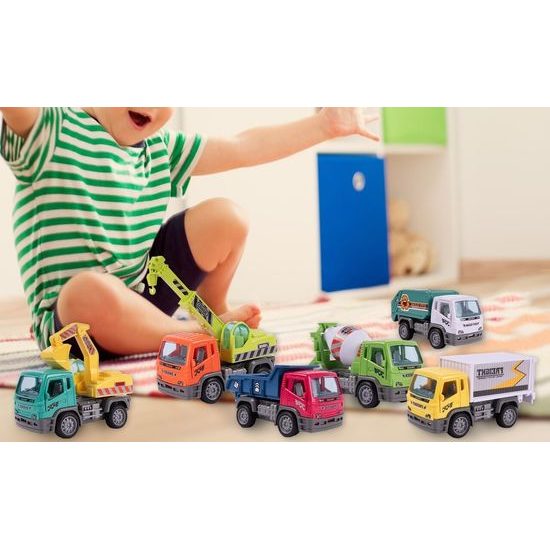 Sestava 6 autíček na setrvačník Builder Set