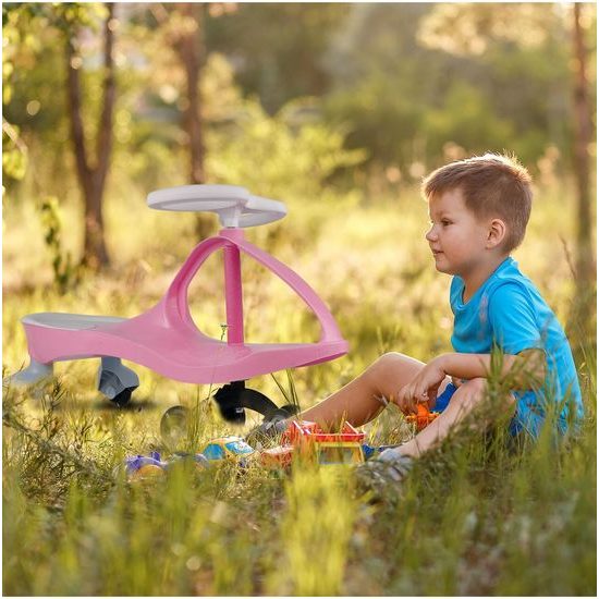 Gravitační odrážedlo se svítícími koly Spinner růžové