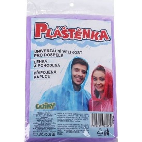 Pláštěnka universální velikost pro dospělé - mix 5 barev