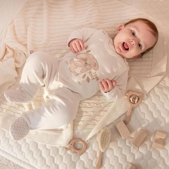 EEVI Dupačky Newborn ecru 62 (3-6m)