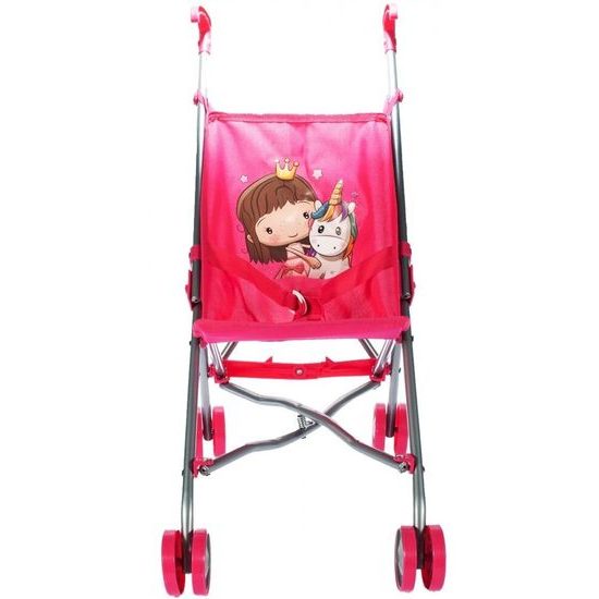 Golfový kočárek pro panenky Unicorn růžový