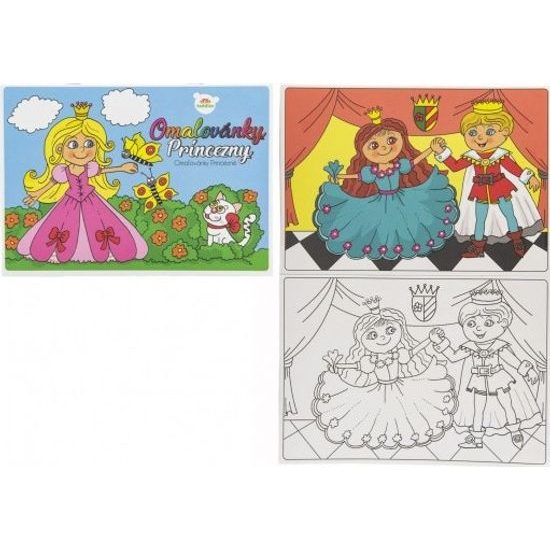 Omalovánky Princezny 21x15cm 8 listů A5