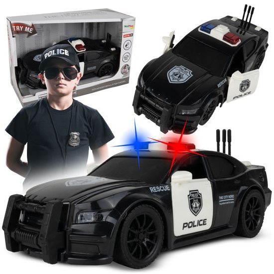 Policejní auto na setrvačník se světly a zvuky City Hero 1:20