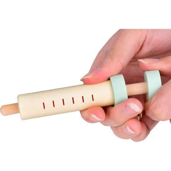 Dřevěná lékárnička malý doktor se stetoskopem