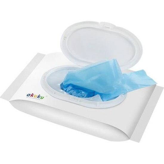 Akuku Voňavé sáčky na použité plenky Akuku 100 ks Modrá