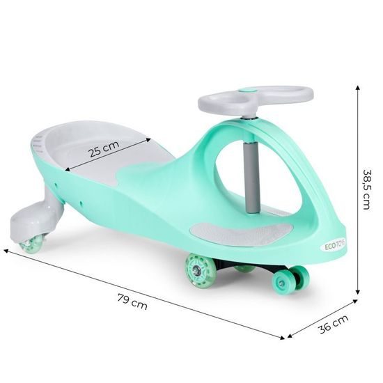 Ecotoys gravitační odrážedlo se svítícími koly Spinner - zelené