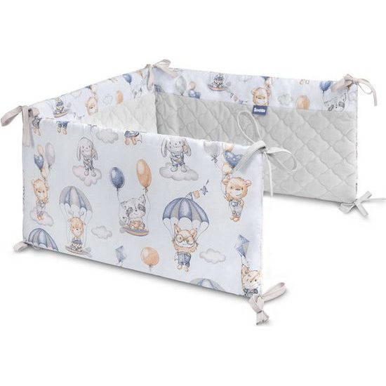 Sensillo Ochranný mantinel do postýlky plyš Karo let balónem