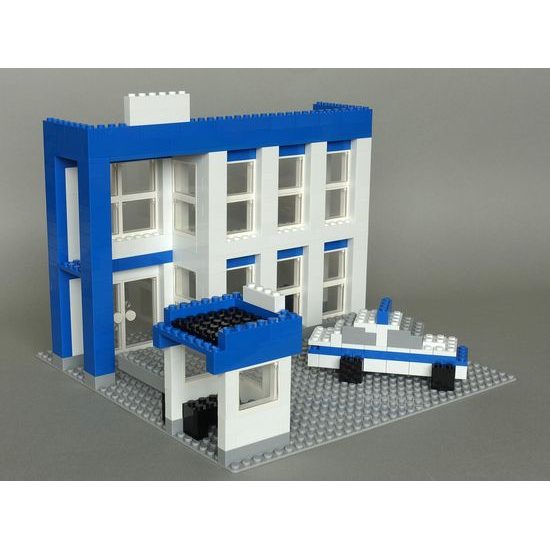 LW Toys Stavebnice pro děti - Policejní set 1000 ks (těžký)