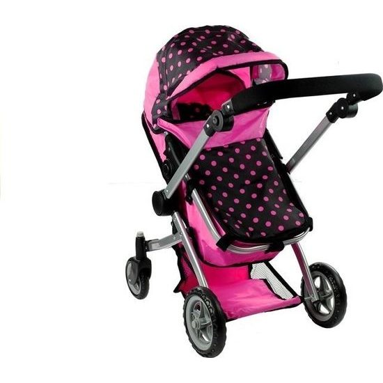 Kočárek pro panenky 2v1 Alice - růžový