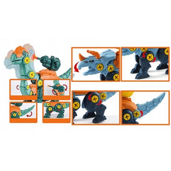 Šroubovací dinosauři s vrtačkou na baterie v kufříku