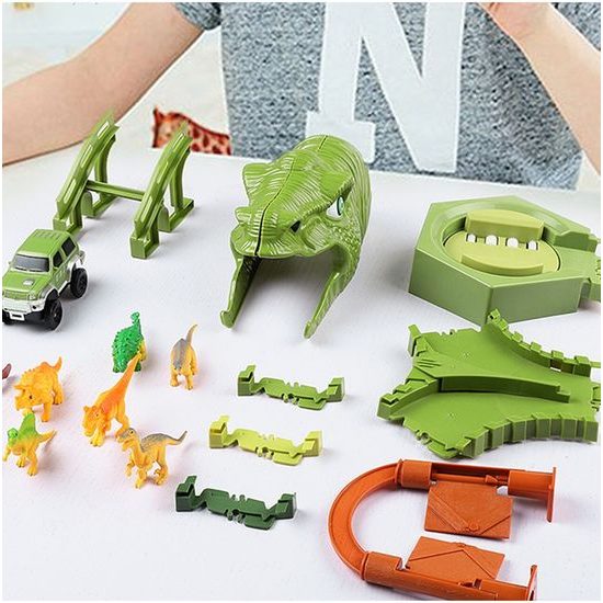 Autodráha s autíčkem na baterii a dinosaury 324 dílků Dino Track