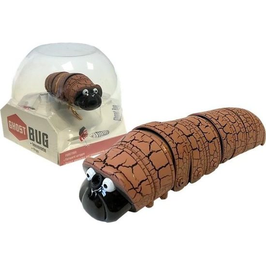 Hnědá housenka vyhýbajícím se překážkám