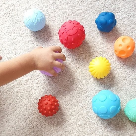 Senzorické míčky pro nejmenší Multi Ball Set 9 kusů