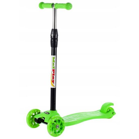 Dětská koloběžka Glow Scooter se svítícími koly zelená