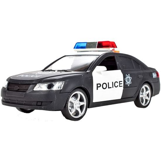 Policejní auto se světly a zvuky City Rescue 1:16 černé