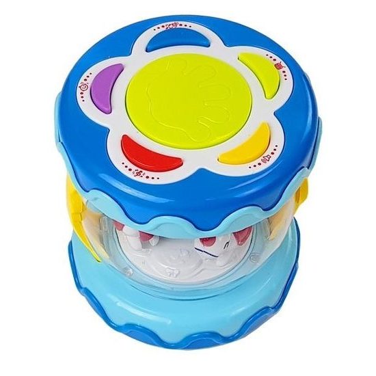 Haunger interaktivní bubínek se zvuky Music Drum modrý