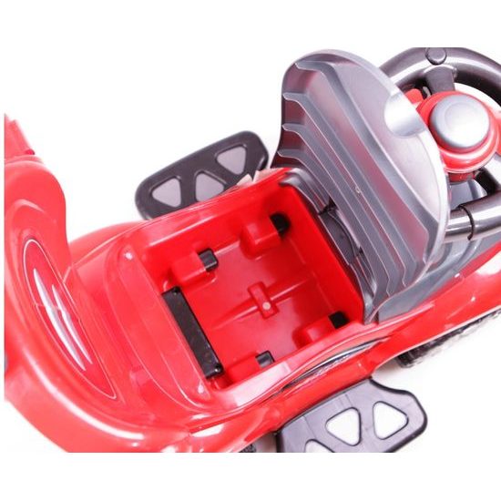 Odrážedlo Mega Car s vodící tyčí 3v1 červené