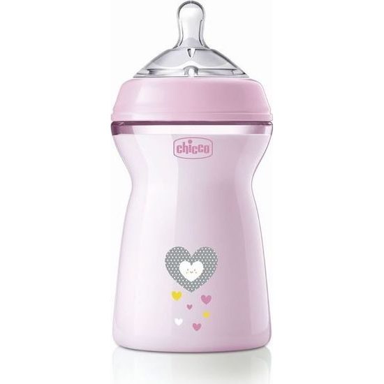 CHICCO Láhev kojenecká Natural Feeling 330ml, 6m+ Girl