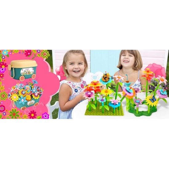 Doris dětská stavebnice zahrádka v kufříku 139 dílků