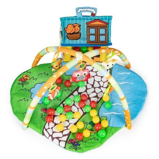 Ecotoys hrací deka se 30 míčky Domeček