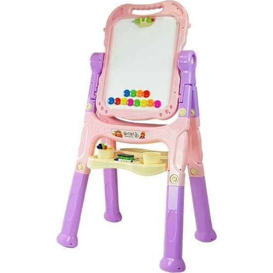 Magnetická tabule 2v1 růžovofialová s doplňky