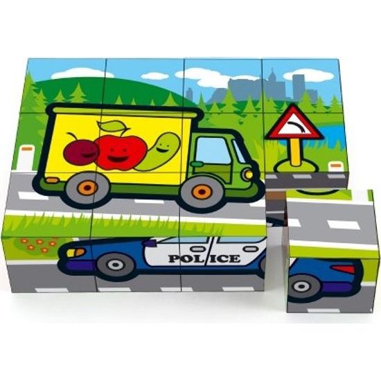 Kostky Moje první auta 12ks