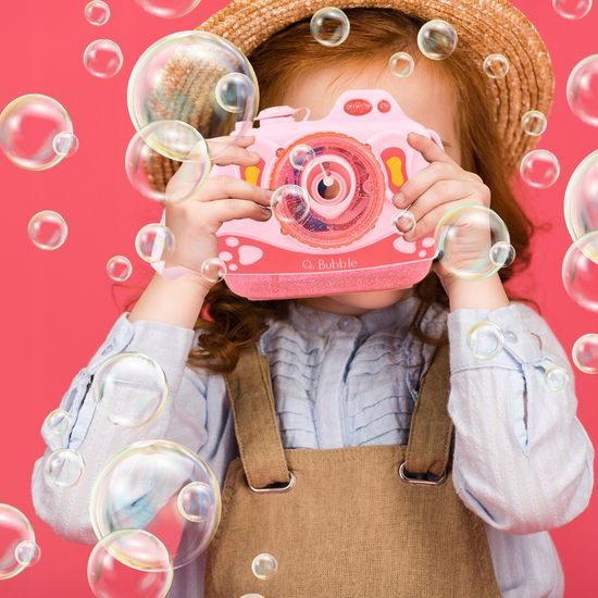 Bublifuk na baterie fotoaparát Bubble Cam růžový