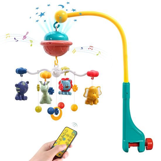 Kolotoč nad postieľku s projektorom a diaľkovým ovládaním Bed Bell