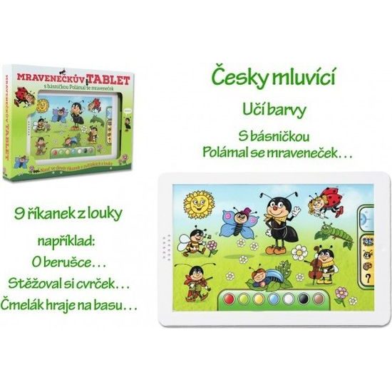 Mravenečkův tablet na baterie se zvukem
