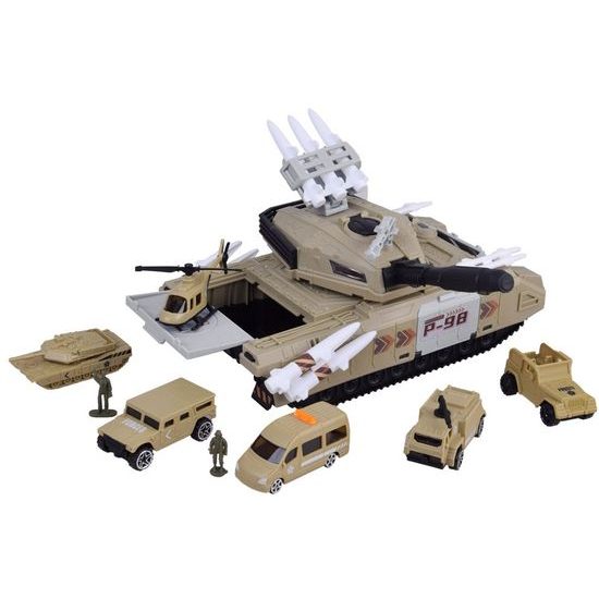 Vojenský tank s příslušenstvím a vojáčky Military Tank