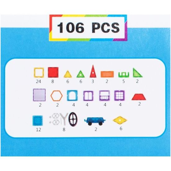 Magnetická stavebnice Magnetic Tiles 70 dílů