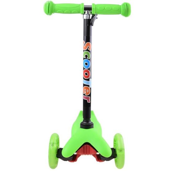 Dětská koloběžka Scooter 717 se svítícími koly - zelená