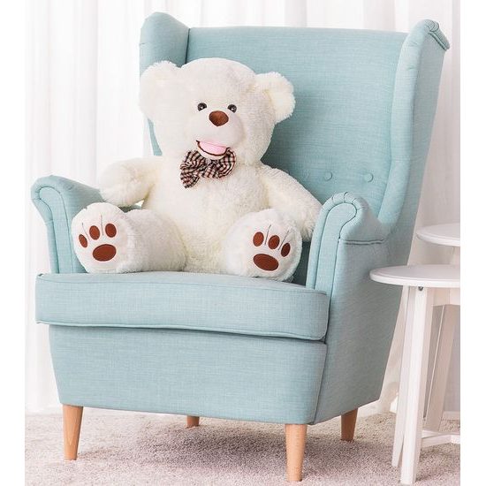 Plyšový medvěd Maty 90 cm bílý