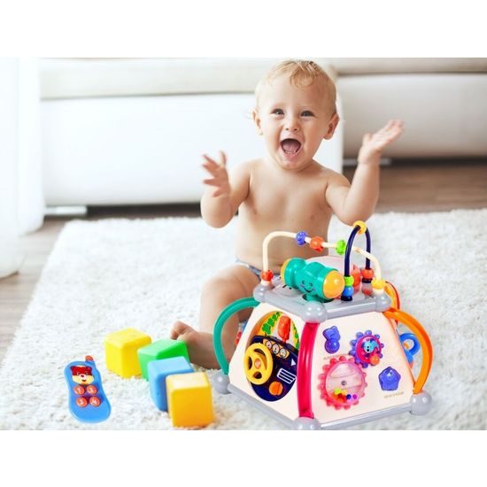 Huile Toys multifunkční kostka pro nejmenší se zvuky Activity Pyramid
