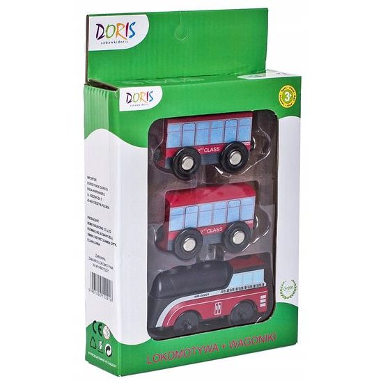 Doris dřevěný vláček pro děti na baterie Happy Train