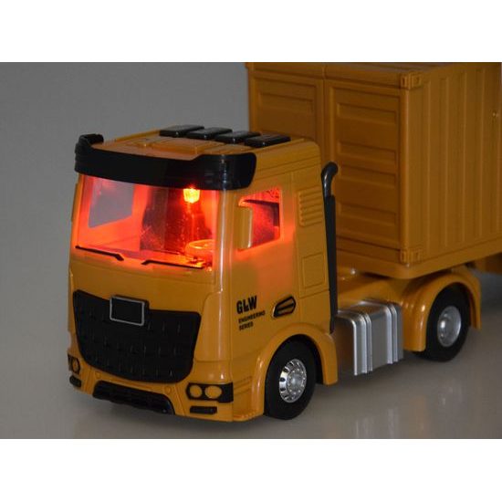 Rozkládací nákladní auto s jeřábem, autíčky a příslušenstvím