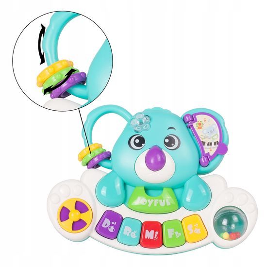 Interaktivní pianko pro nejmenší se světlem a zvukem Koala modrá