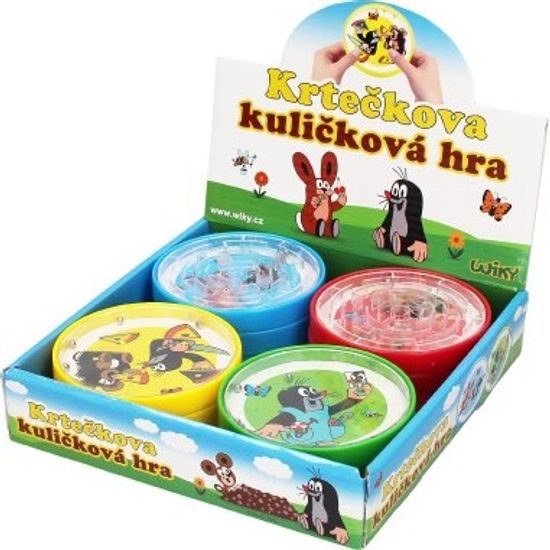 Kuličková hra Krtek hlavolam MIX 4 barvy