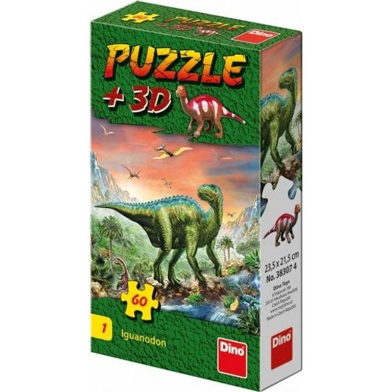 Puzzle Dinosauři 60 dílků + figurka - mix 6 druhů