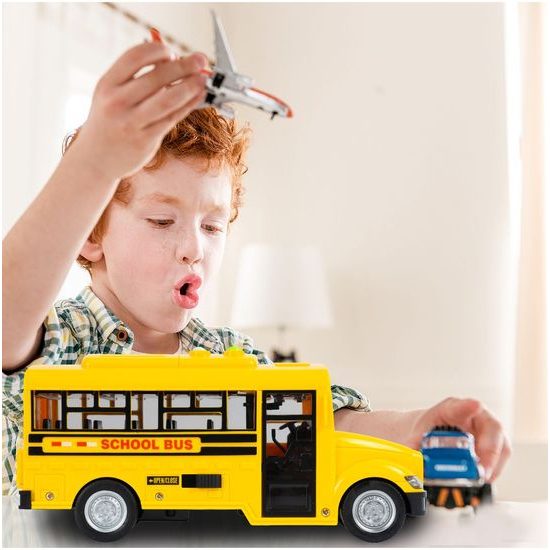 Dětský autobus se světlem a zvuky School Bus 1:20