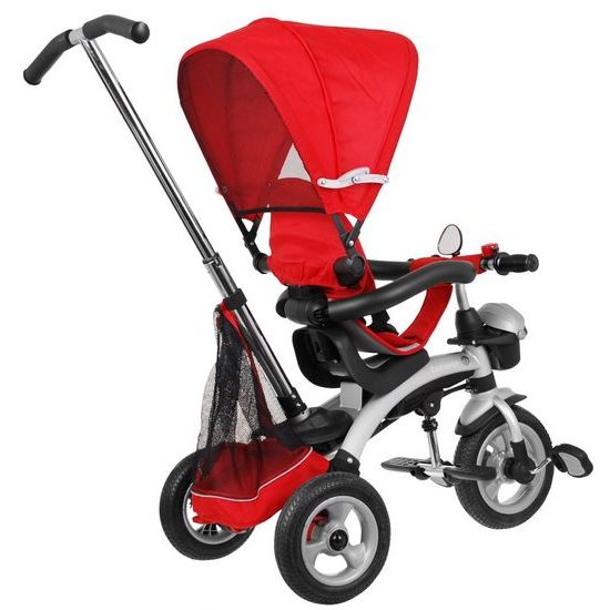 Majlo Toys dětská tříkolka 3v1 Sportrike AIR s nafukovacími koly červená