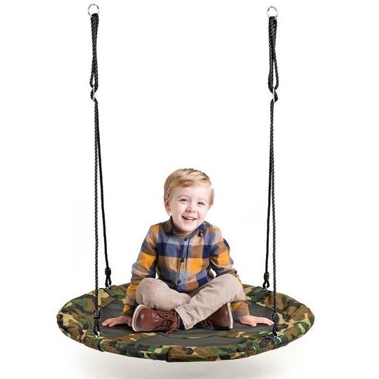 Ecotoys dětská houpačka Čapí hnízdo Army