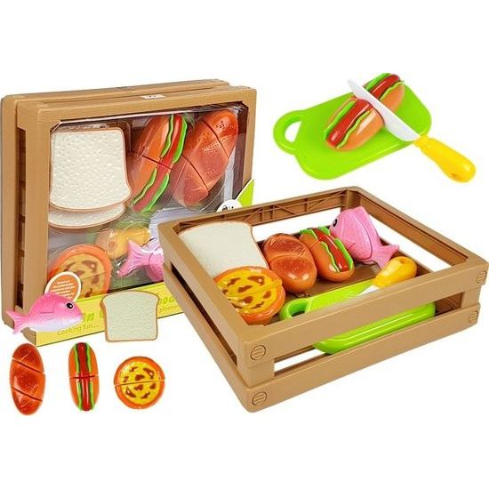 Dětská sada potravin na krájení na suchý zip