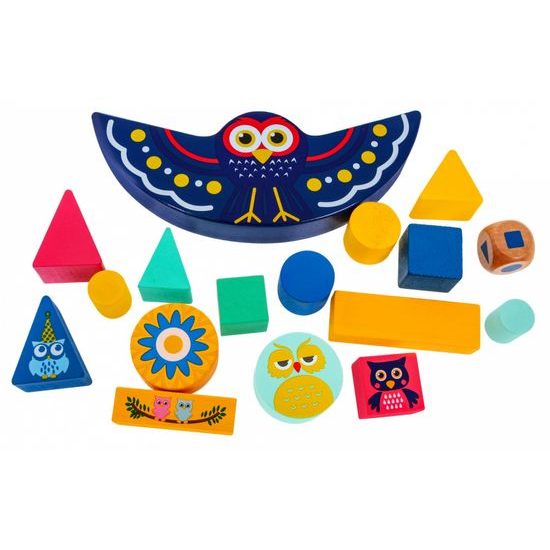 Dřevěná balancující sova pro děti Balance Owl