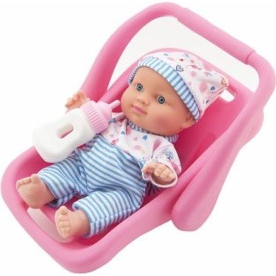 Miminko/Panenka pevné tělo v nosítku s lahvičkou - mix 2 barvy